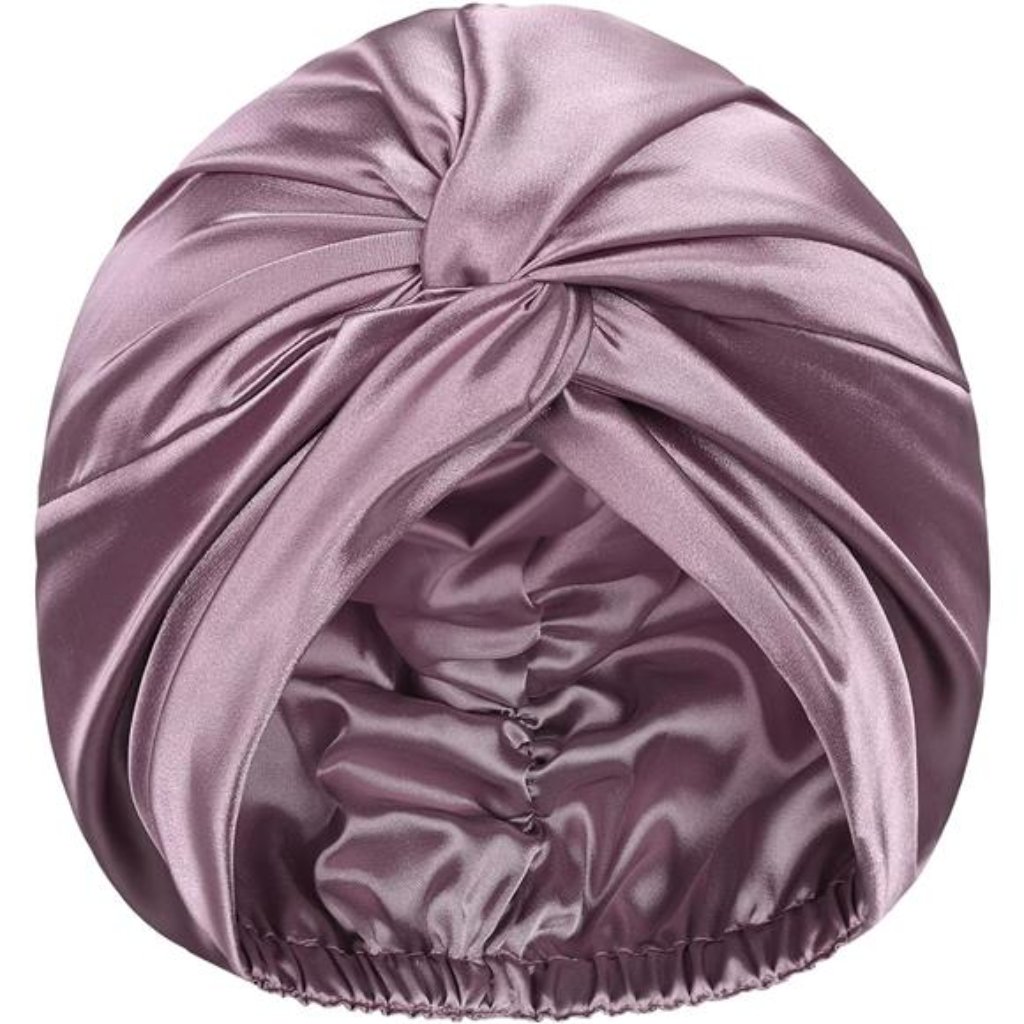 Silk Satin Bonnet For Sleeping Purple